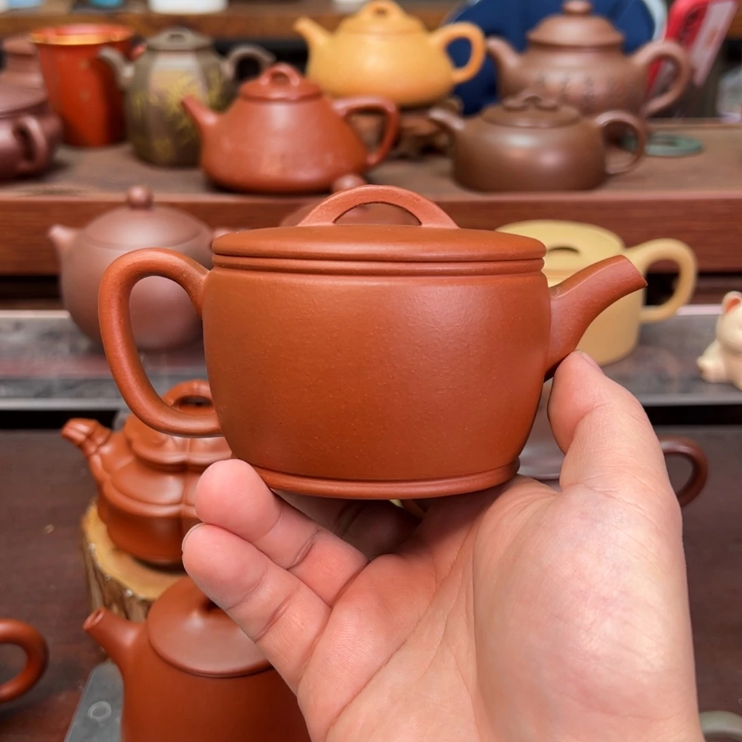 茶壶紫砂清水泥汉瓦花琼制作