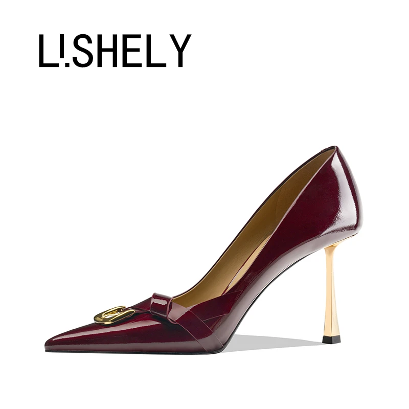 1153[漆夜走霖]新款尖头细跟高跟鞋单鞋时尚法式百搭气质小香风