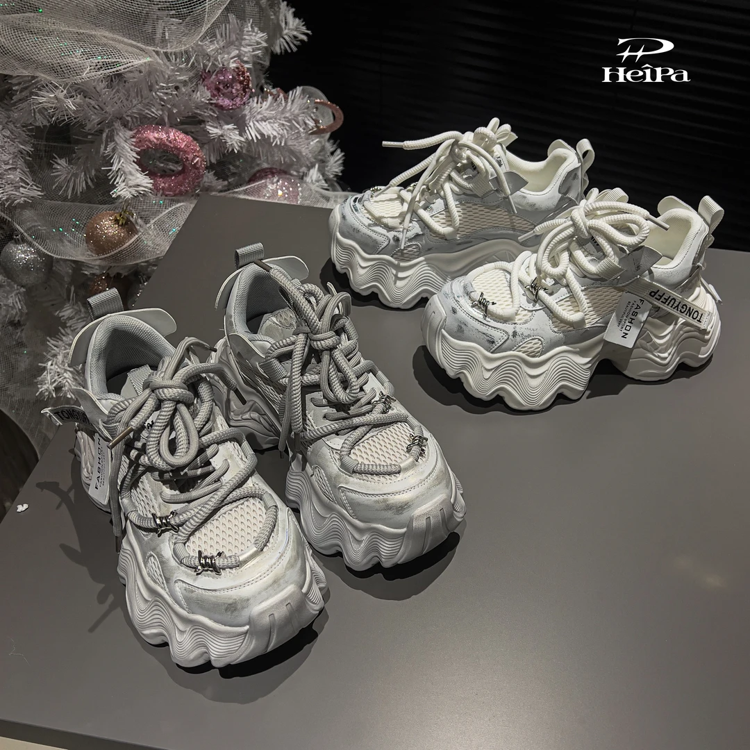 【HeiPa】付小付家2025新款时尚老爹鞋百搭小众时尚运动韩版潮走