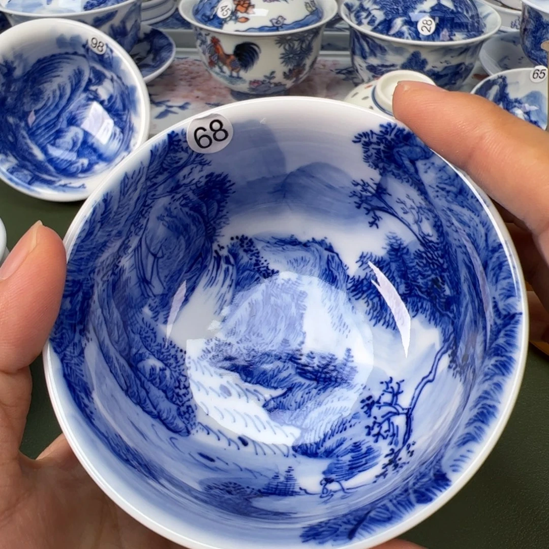 景德镇纯手工纯手绘茶具木木68