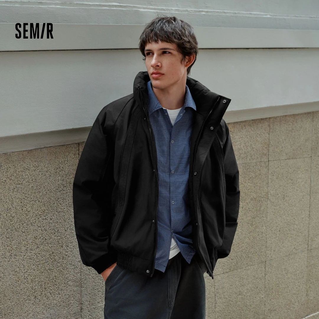 【三防】森马羽绒服男飞行员外套冬季25新款立领上衣冬天休闲服衣服