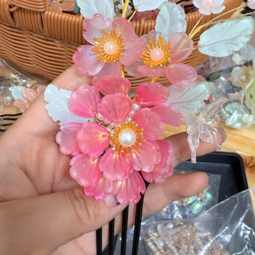 铁合金仿水晶古风琉璃发簪闪购