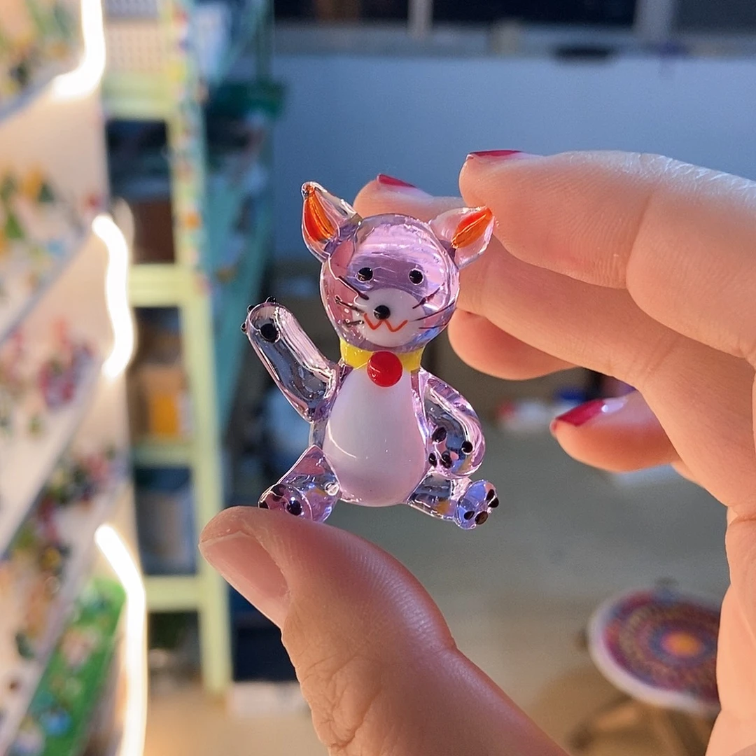 琉璃手工艺品岁**檀猫咪