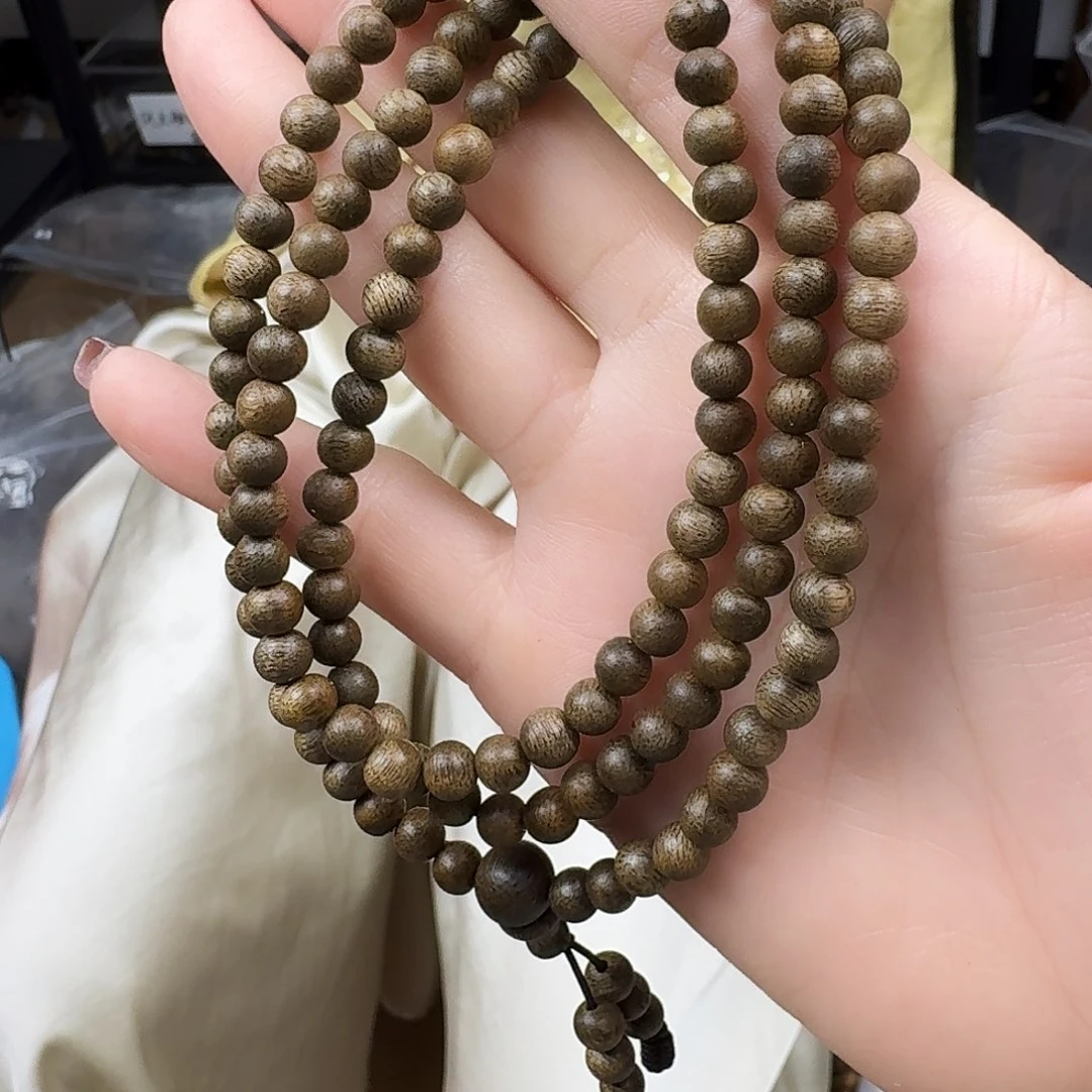 沉香香囊沉香菩萨棋圆珠多圈卡05发一沉水级