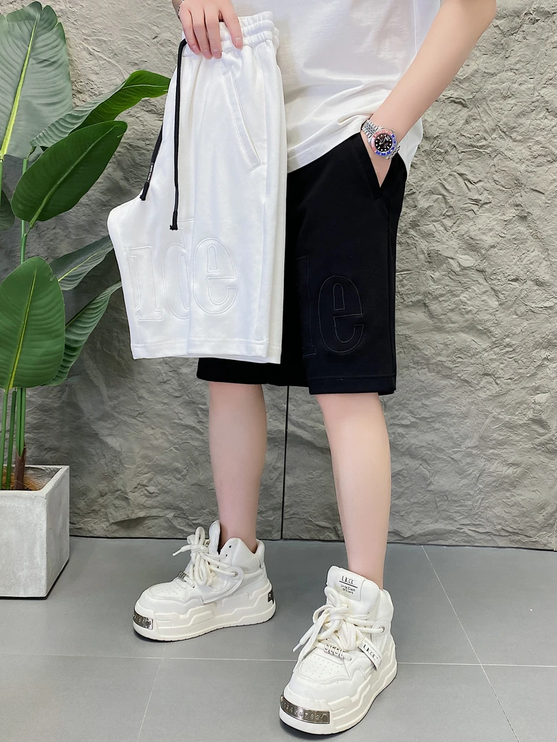 【唠叨哥】夏季新品凉爽洋气时尚百搭刺绣五分短裤2812