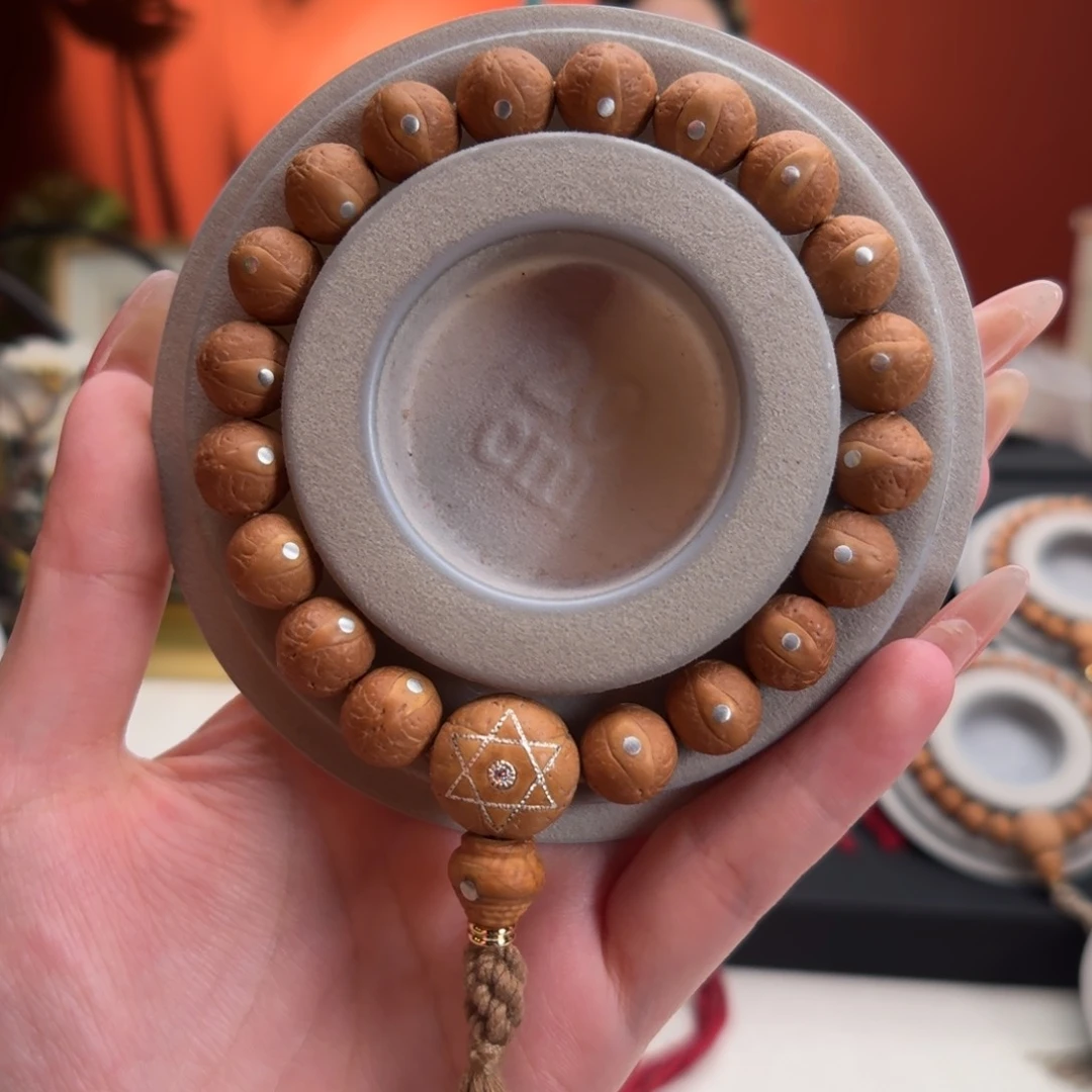 凤眼菩提手串✨***?12mm铁籽单圈银色钉新籽