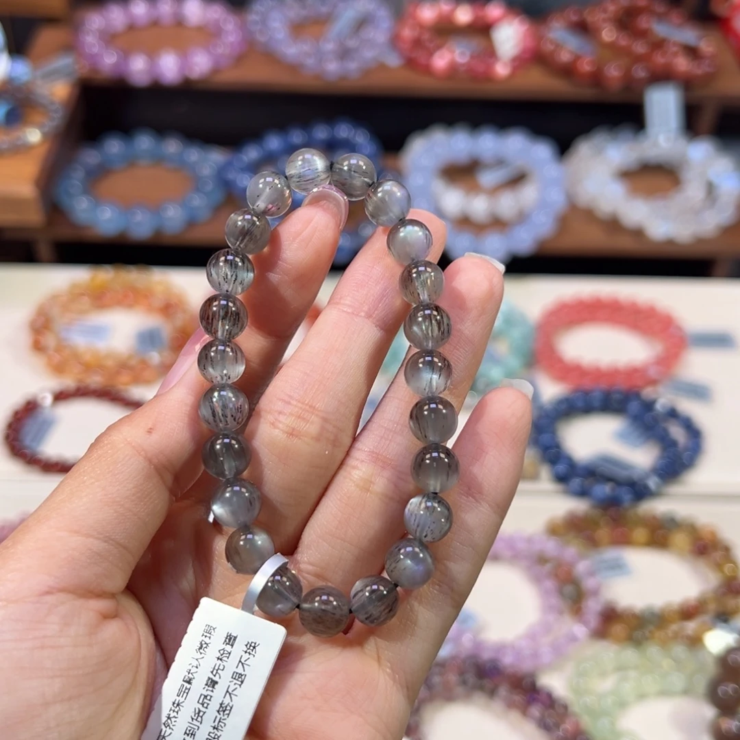 手串未镶嵌长石8m祖宗级高货黑骨干