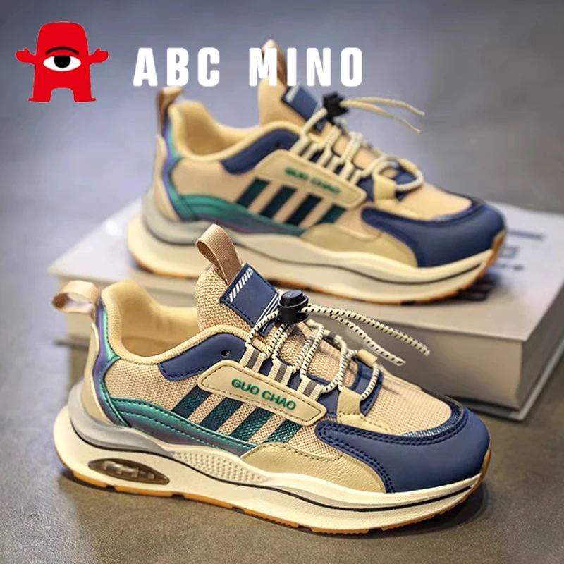 ABC MINO男童运动鞋2025新款春夏季儿童网布休闲鞋中大童软底潮鞋