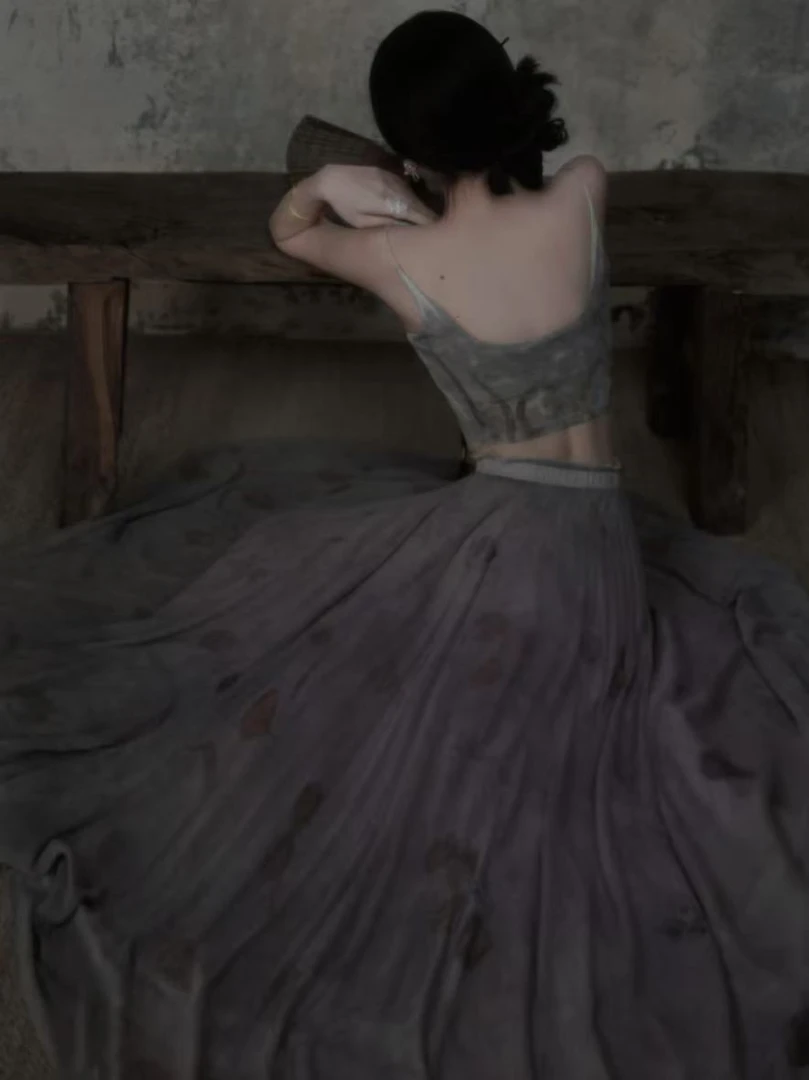 NatureDye 【美侖美奂】FL252798 原创设计真丝半裙