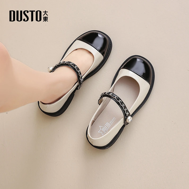 大东2025秋季新款玛丽珍鞋女时尚百搭潮流舒适简约套脚女鞋子0125
