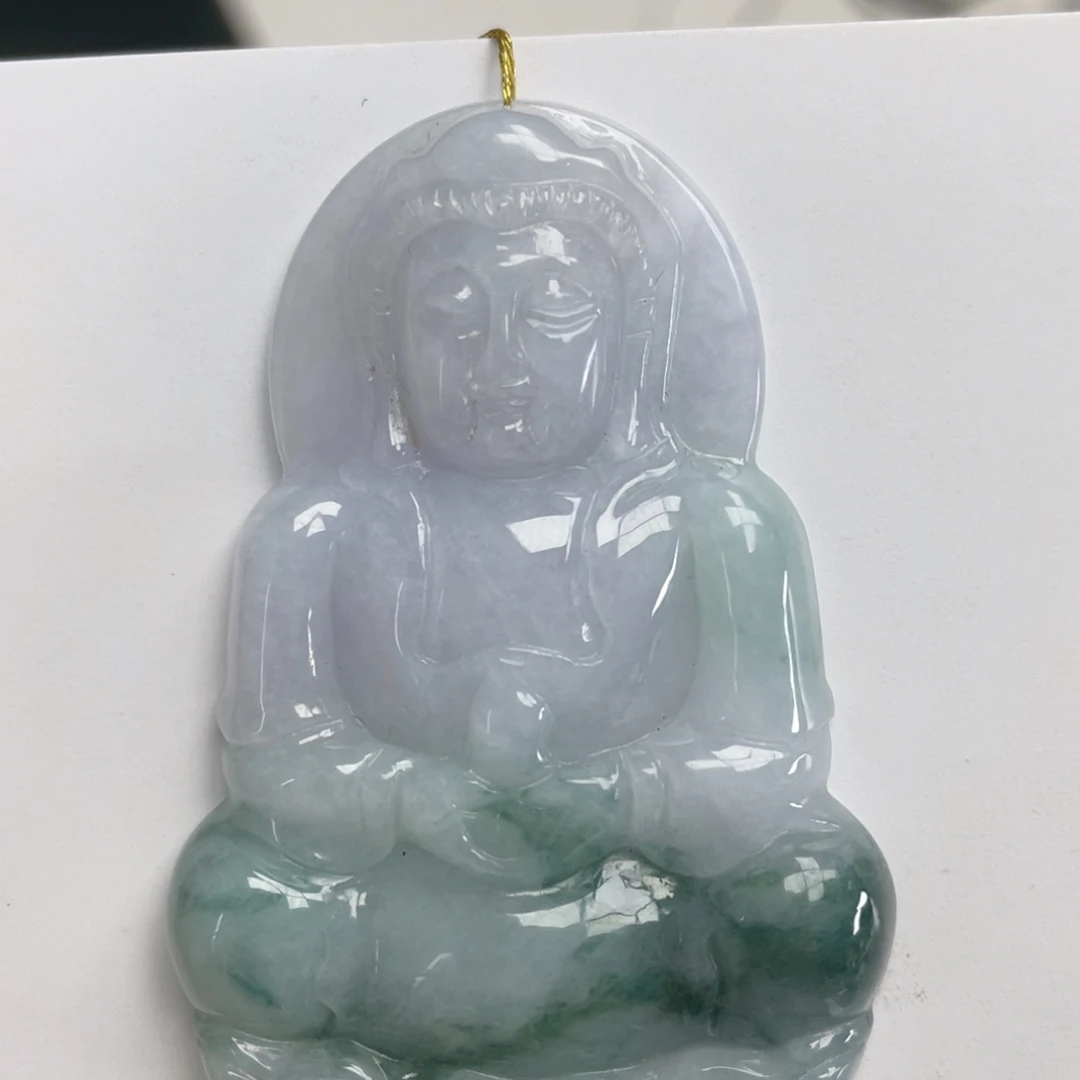 翡翠未镶嵌颈饰观音