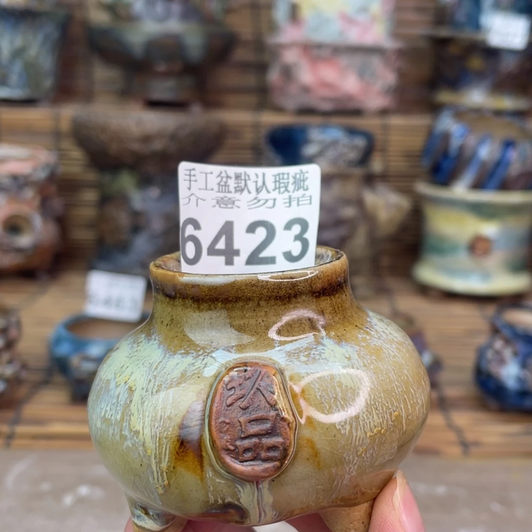 手工花盆默认瑕疵完美者勿拍