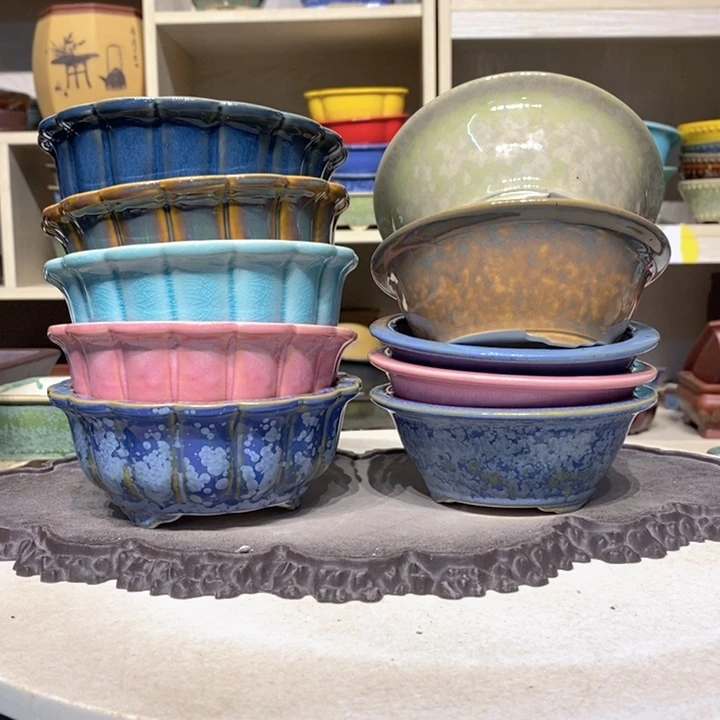 拾***场紫砂花盆瑕疵5.5-15 5-13。。。（10）