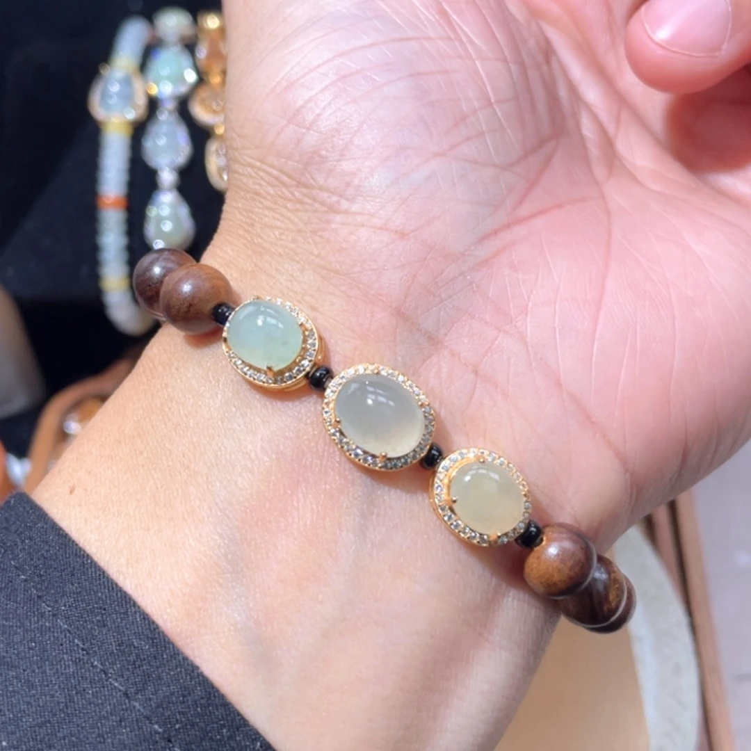 翡翠银S925镶嵌颈饰