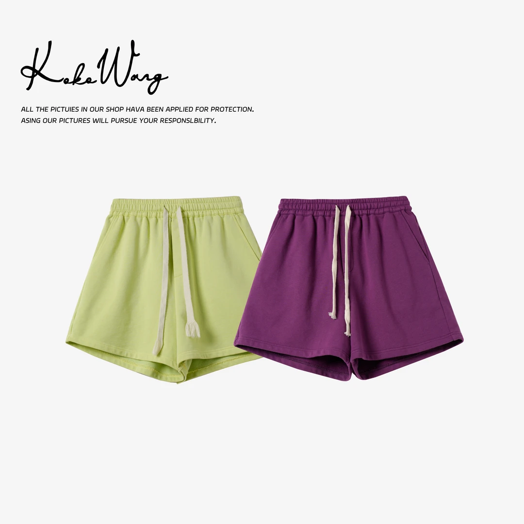 KOKOWANG 夏季松紧高腰宽松时尚显瘦百搭休闲短裤 502445F06K41