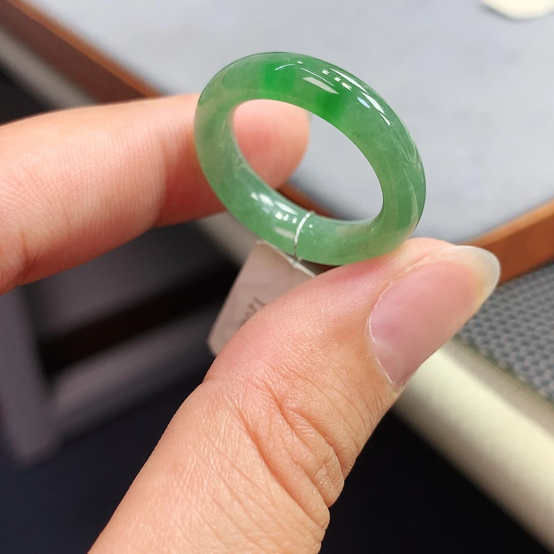 翡翠戒指未镶嵌缅甸A货翡翠17号