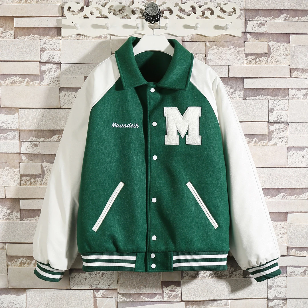 春季设计款拼色夹克男女时尚痞帅外套-1445