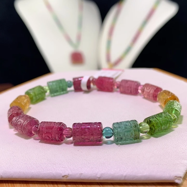 双色碧玺手链未镶嵌