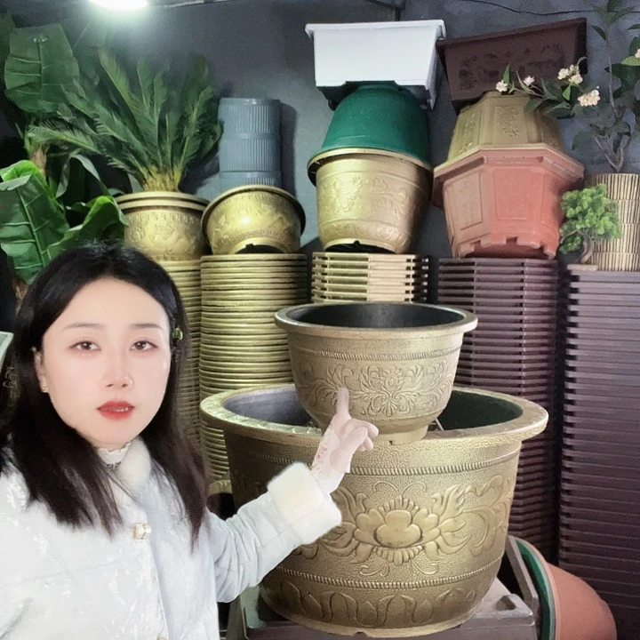 圆形40花盆8个有孔