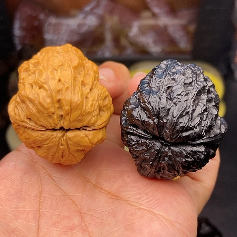 【闪购商品】文玩核桃把件41尺阴阳对金蟾王
