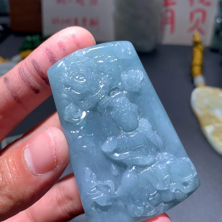 翡翠未镶嵌颈饰保真天然a货翡翠