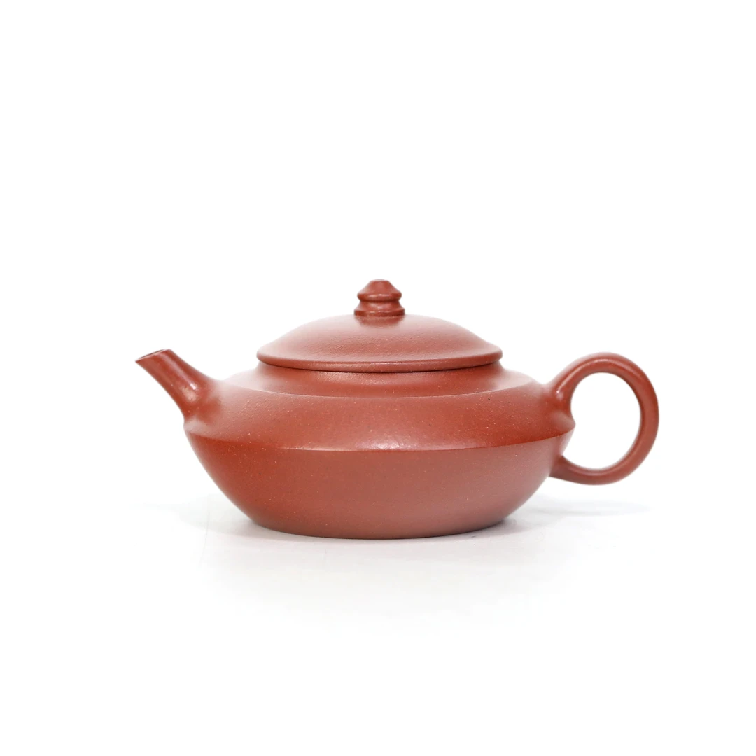 WM飞碟壶155cc红清水正宗宜兴紫砂壶大口径家用泡茶小品手工茶具