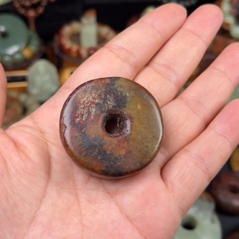 岫岩河磨玉（透闪石质玉）手链未镶嵌
