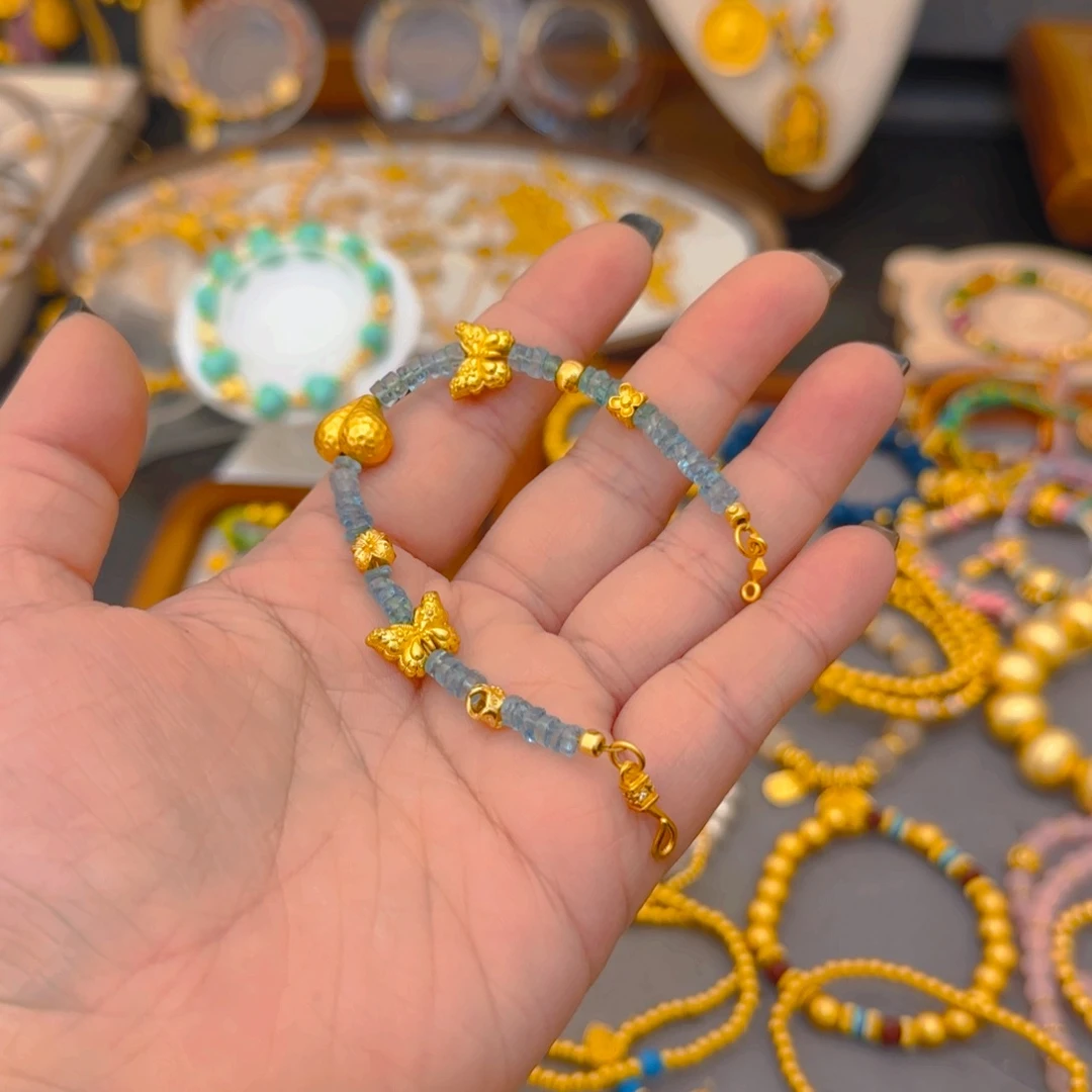 布艺铜合金屁桃蝴蝶蓝麟辉