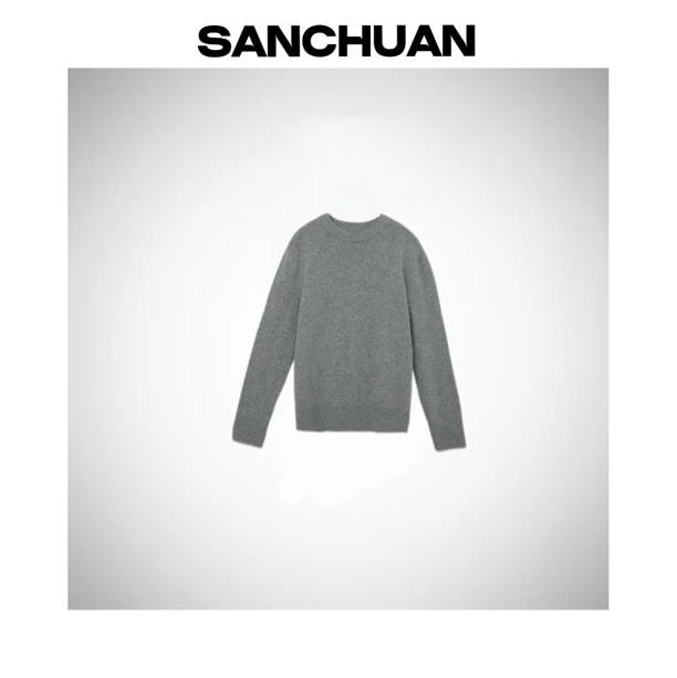 【SANCHUAN 】TR无缝圆领套头毛衣