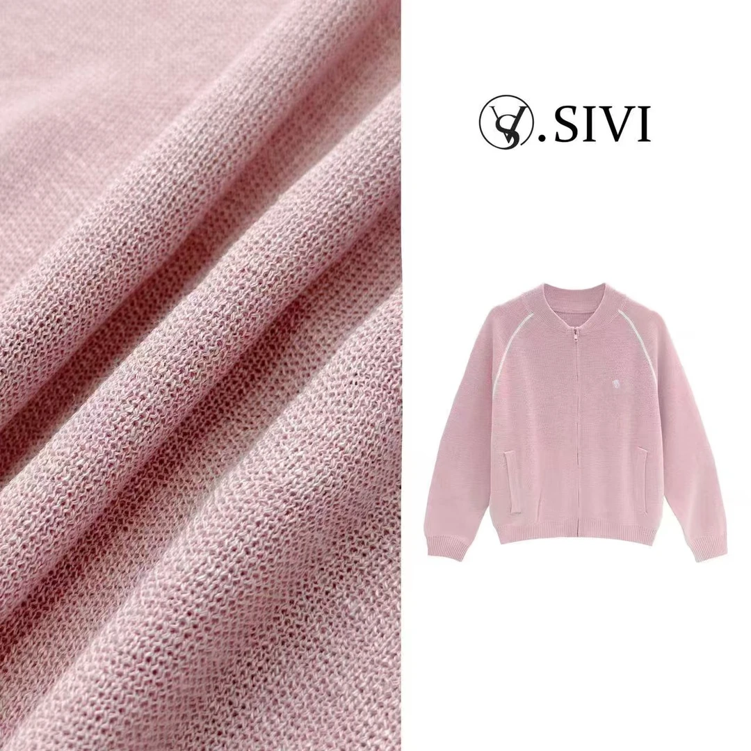 U+【极昼之夜】2025早春新款竹节麻毛衣开衫外套H1026