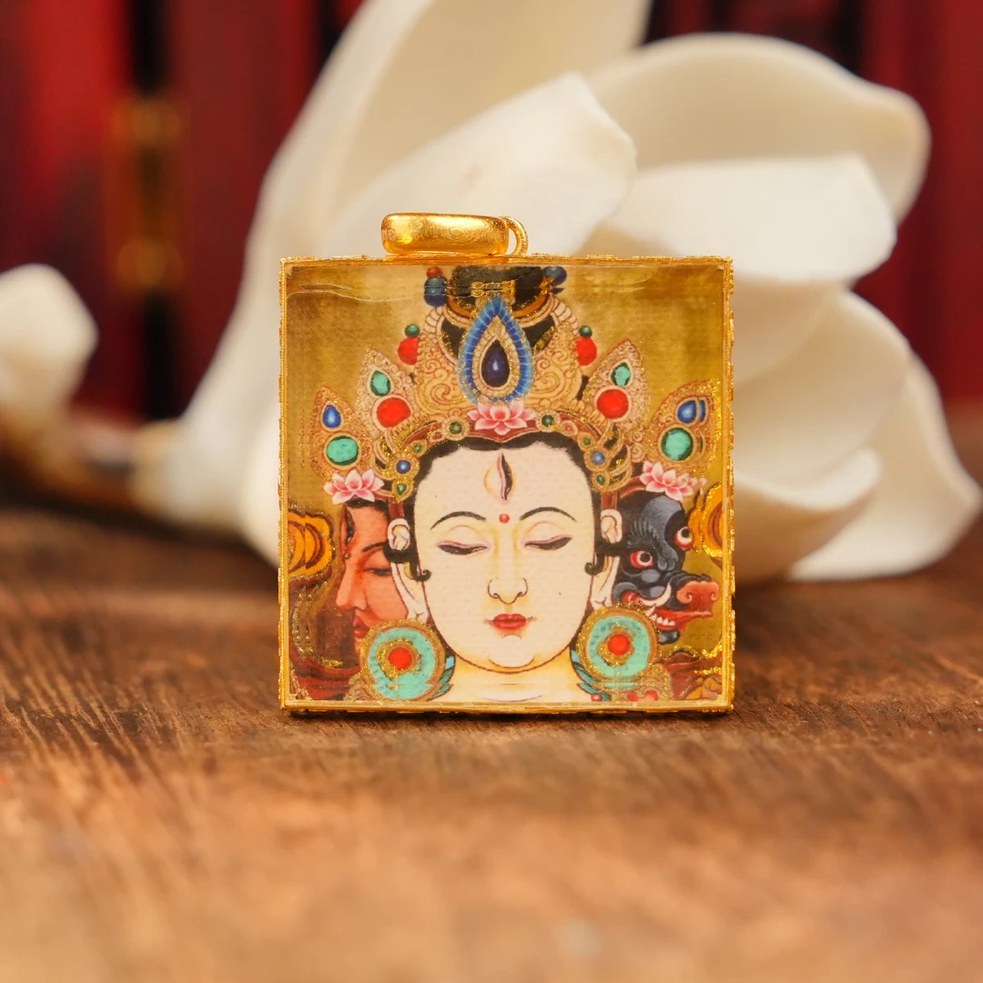 非金属树脂吊坠 18K双面摩利支天吊坠LBX036013