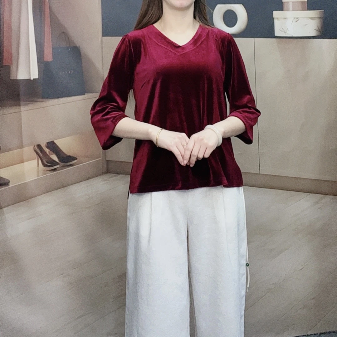 （秋冬中袖）秋季新款中袖大码显瘦洋气减龄时尚妈妈装休闲女装