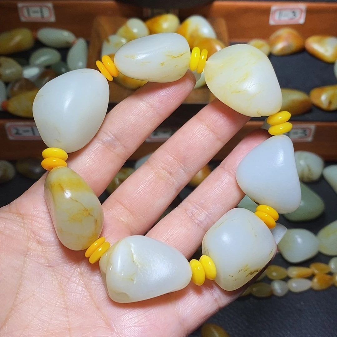 和田玉未镶嵌手链