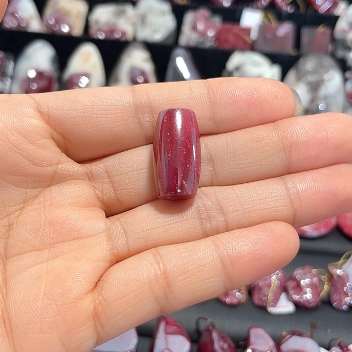 天然辰砂原矿桶珠