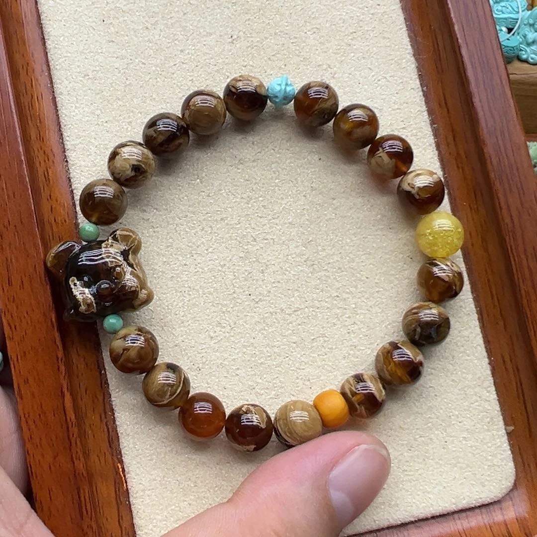 琥珀手链未镶嵌柔**水手串