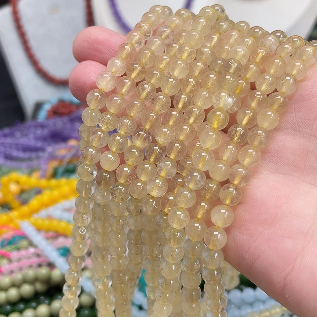 玛瑙/玉髓未镶嵌半成品金发晶6m