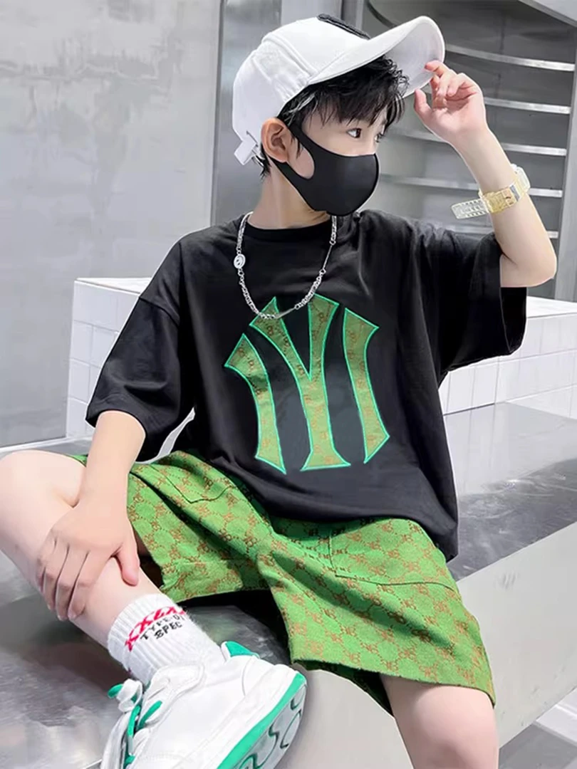 MK&UR.BV儿童装夏装潮款套装潮服新款薄款阳光运动男孩酷帅气潮