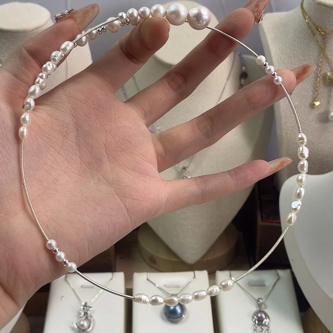 未镶嵌淡水珍珠耳饰铁*