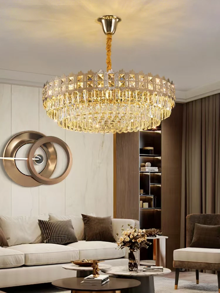轻奢大厅水晶吊灯客厅灯简约现代大气美式2025年新款主卧室餐厅灯