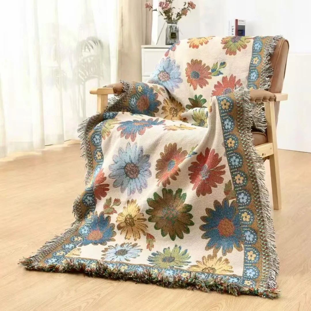 [向日葵90*240±]沙发巾四季通用