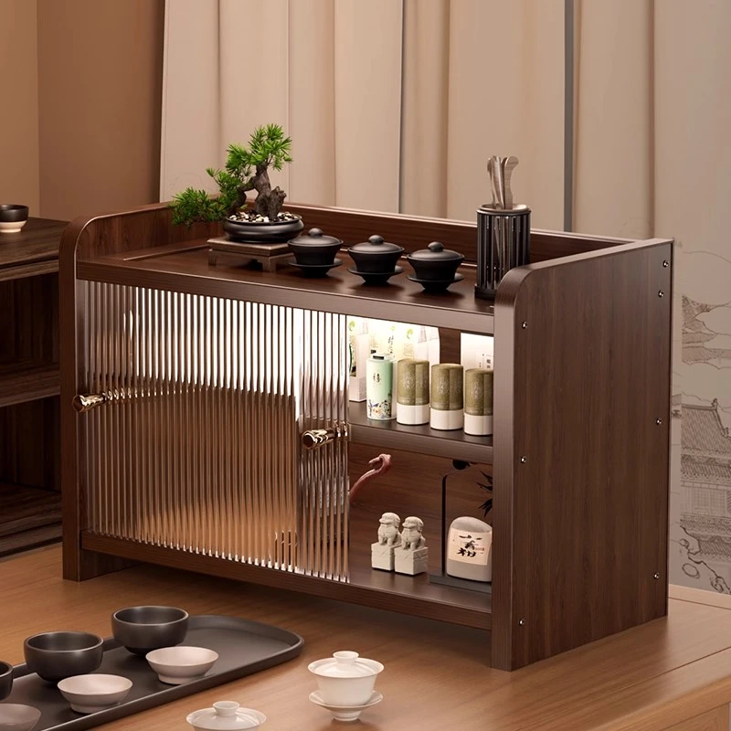 亚克力小型杯架架多层桌面茶杯架茶具收纳柜展示柜中式摆放置物架