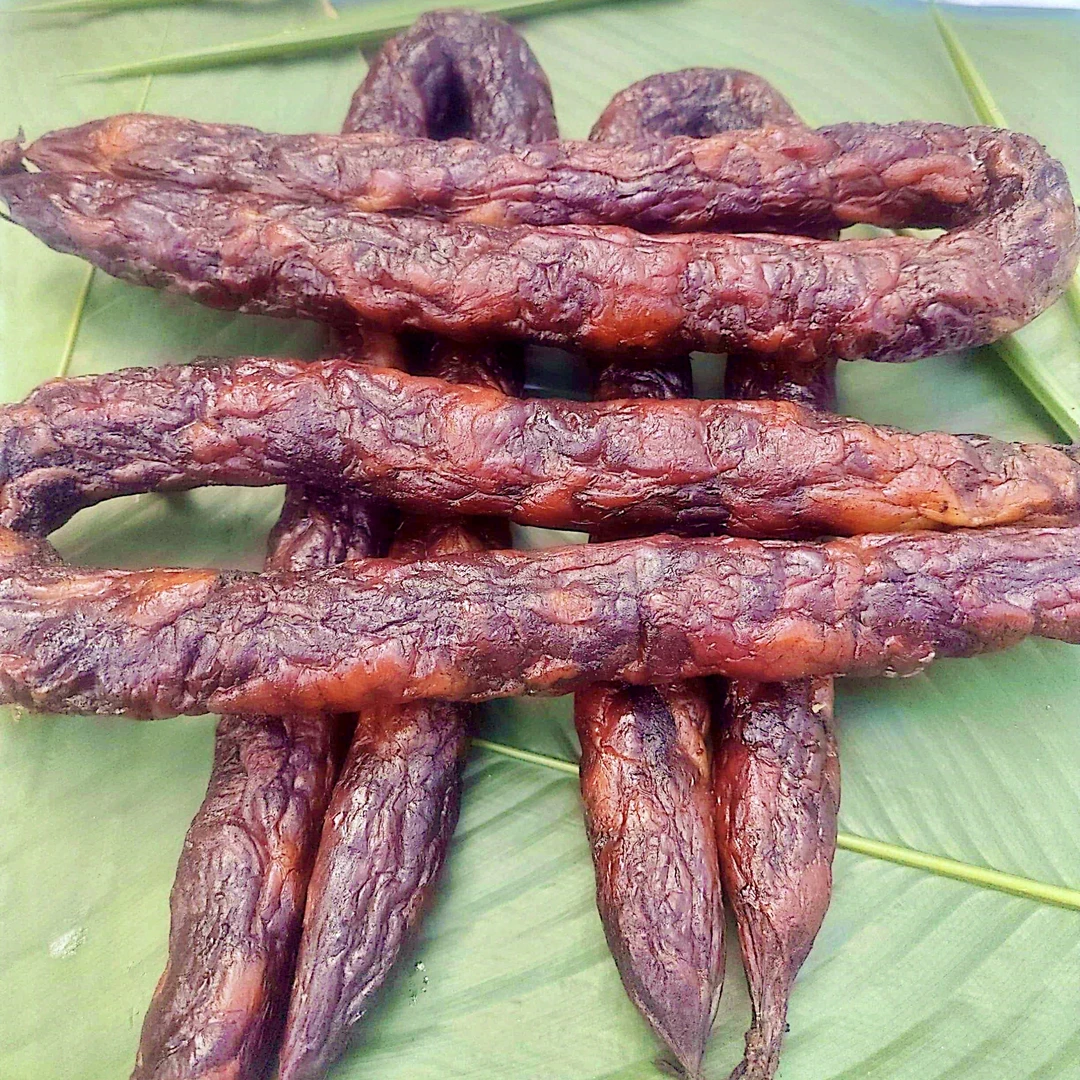 壮乡特产农家土猪腊肠精选手工果木烟熏腊肠咸香味无添加