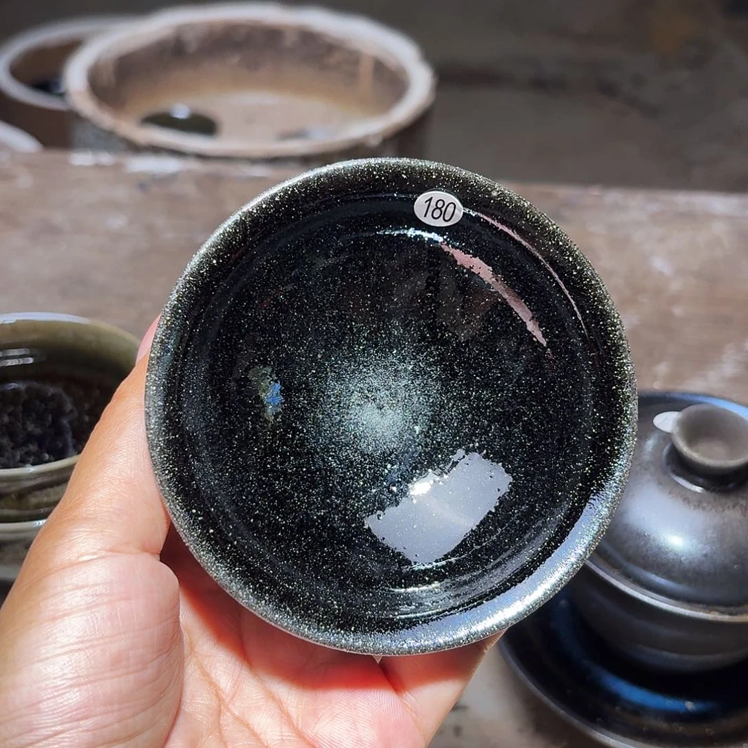 茶盏义兴龙窑建盏180微瑕