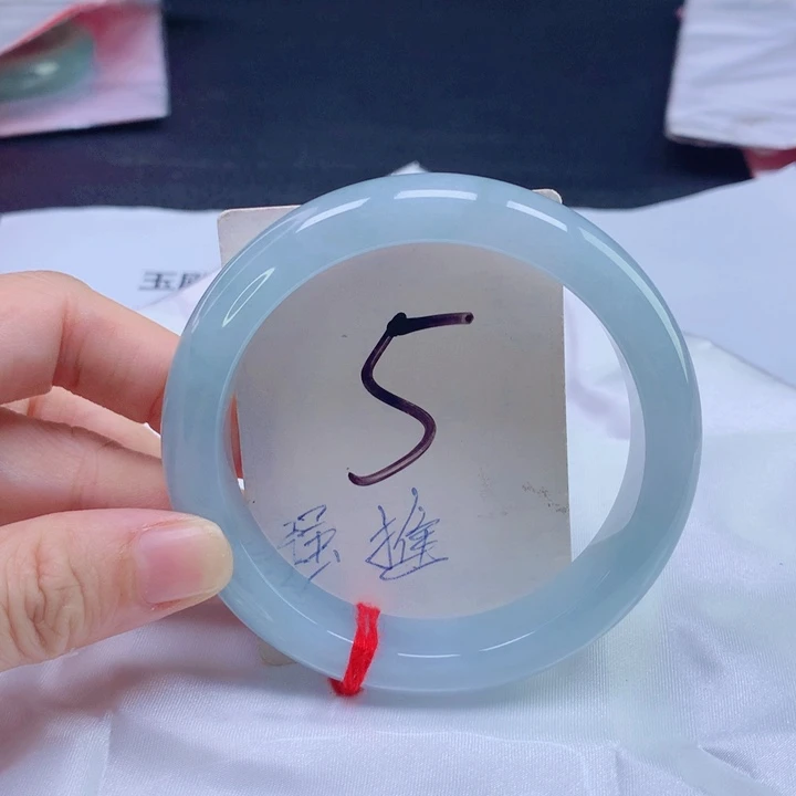 翡翠未镶嵌手镯冰蓝59606060