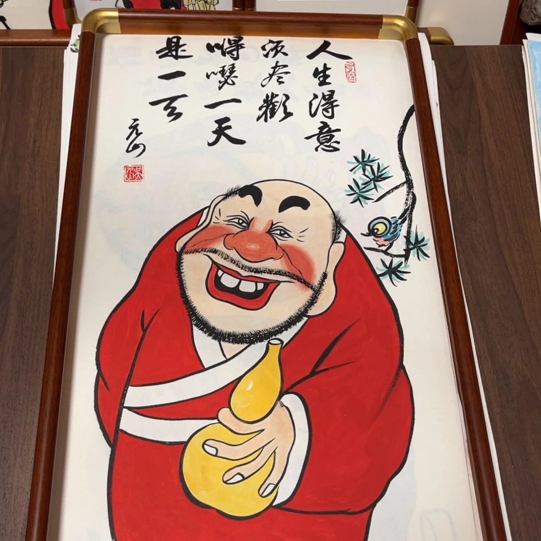 国画纯手绘禅意画作品