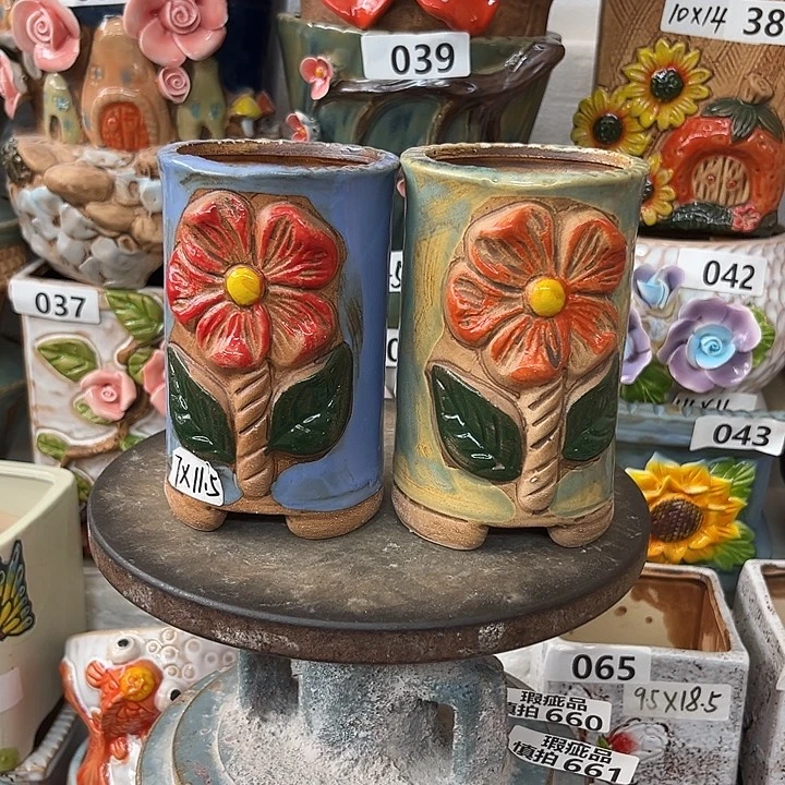 花盆紫砂粗陶材质多肉花盆
