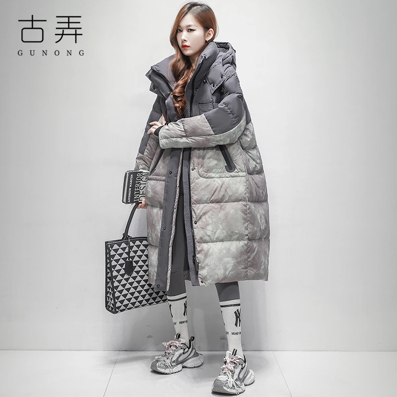 古弄潮牌加长加厚羽绒服女过膝中长款2024新款冬季极寒防寒服外套