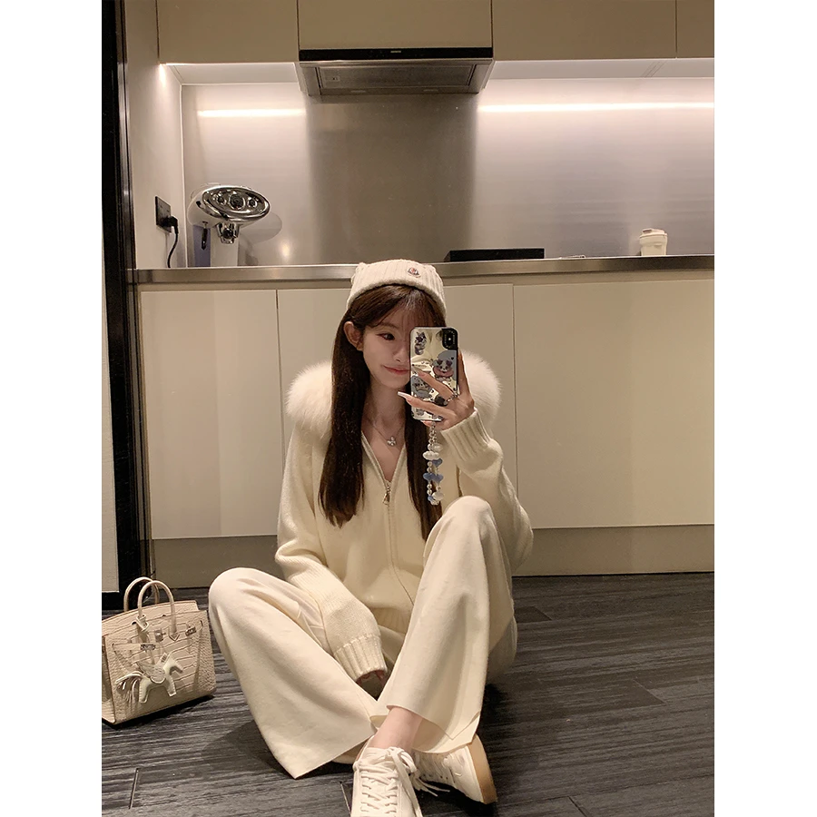 金蘑菇菇 京洛再无佳人 小白花贵女开衫组/ llama&小白狐连帽慵懒