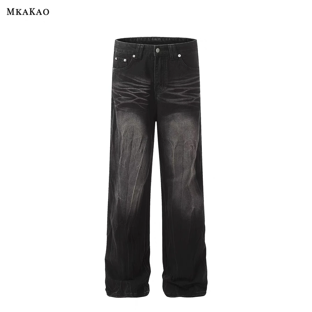 这个价格能买到真的要笑！重工重磅水洗纹路cleanfit微喇牛仔裤