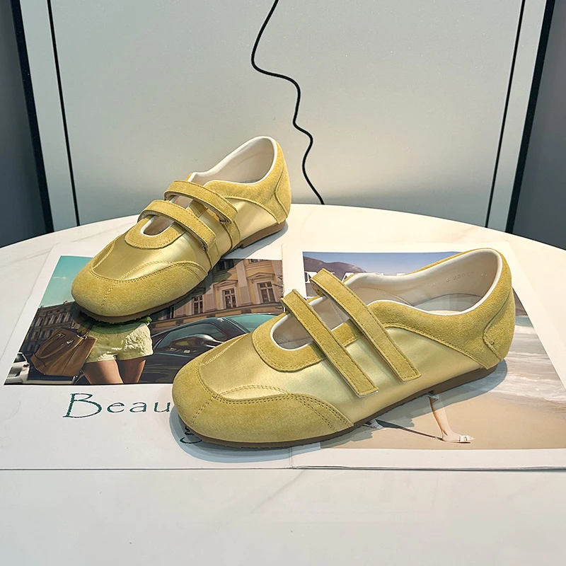 韩系百搭芭蕾舞玛丽珍单鞋女2025春夏新款浅口平底百搭休闲德训鞋